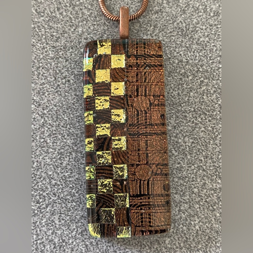 Handmade Fused Dichroic Glass Necklace